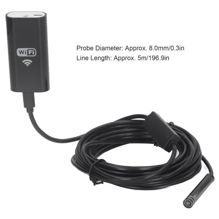 DEPSTECH Endoscope USB 720P Caméra Endoscopique Sonde Étanche IP67 de 5,5mm  Caméras d'inspection Câble Semi-Rigide de 5M avec 6 LED - Cdiscount  Appareil Photo