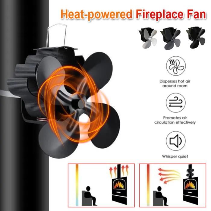 Ventilateur de cheminée Poêle Thermomètre pour Bûche pour BRÛLEUR Barbecue  Four Température Jauge Outil - AliExpress