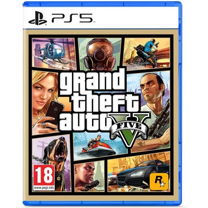 Jeu vidéo - Rockstar Games - GTA V - PS5 - Inclut mode Histoire - Transfert de progression Jeu vidéo - Rockstar Games - GTA V - PS5 - Inclut mode Histoire - Transfert de progression