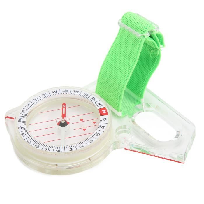 Boussole De Navigation Avec Couvercle – échelles 1:25000 Et 1:50000, Loupe, Sifflet D'urgence Inclus – Pour Rando, Camping, Alpinisme