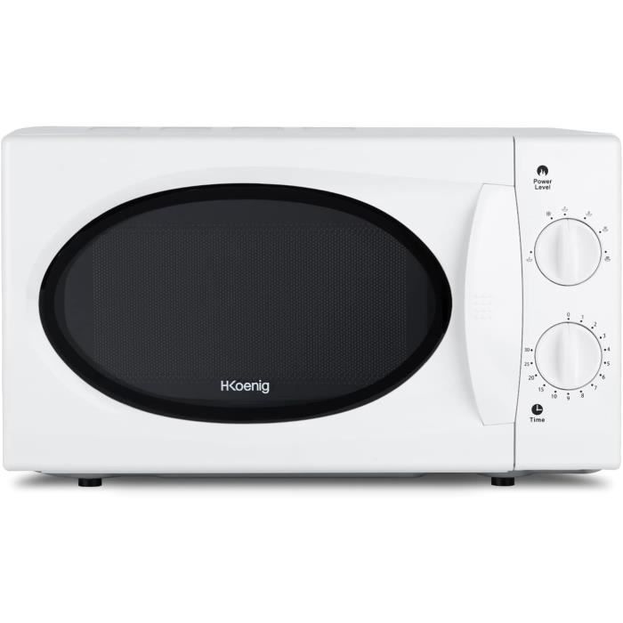 Micro-ondes Compact Hkog 20L 700W Blanc – Plateau Tournant, Multifonction, Pour Comptoir