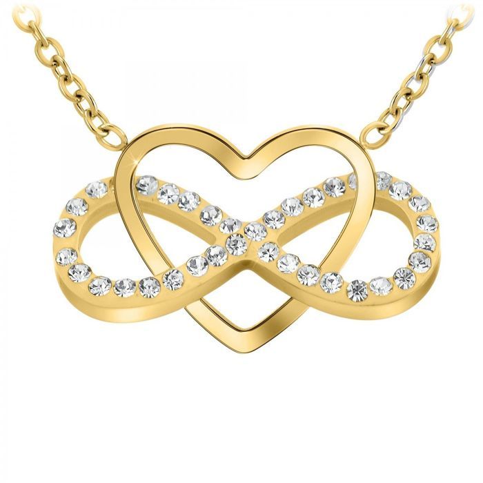 Collier Cœur Alessandra RICH - Cristaux Scintillants Plaqué Argent - Neuf Sans Emballage