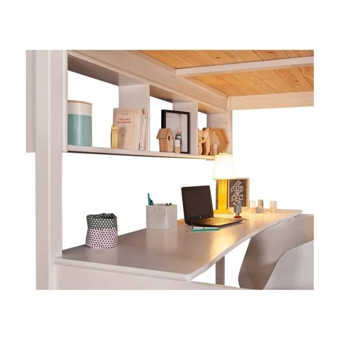 Bureau Pour Lit Mezzanine Orphee Blanc Achat Vente Lit Mezzanine Bureau Pour Lit Mezzanine Soldes Sur Cdiscount Des Le 20 Janvier Cdiscount