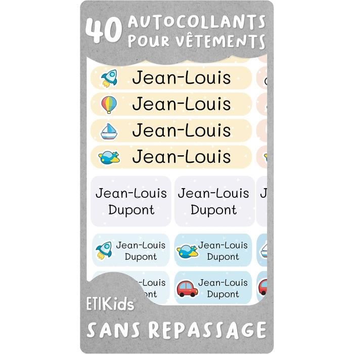 Melu Kids Étiquettes Autocollantes Personnalisées Pour L'école Et La