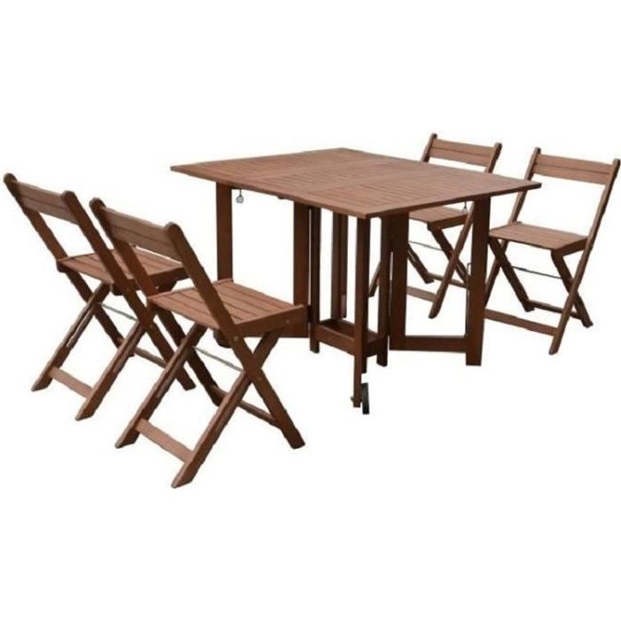 200 x 100 x 74 cm Zerone Table de jardin pliante en bois d'acacia massif Grande table de buffet pour l'intérieur et l'extérieur