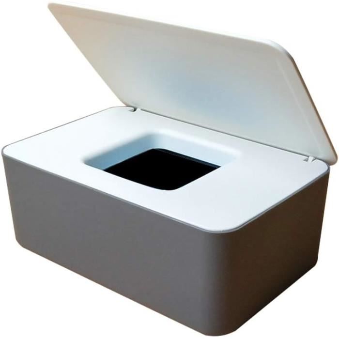 Distributeur de Lingettes Humides Mural, Support de Lingettes de Salle de Bain, Boîte de Rangement pour Serviettes en Papier de Cuisine, Organisateur de Conteneur en Plastique pour Comptoir