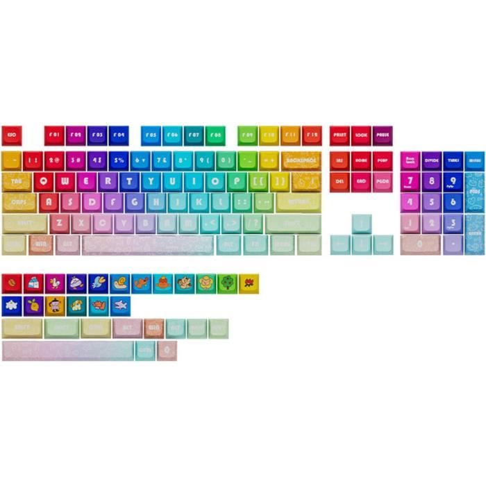 Keycaps 133 Touches-Ensemble Xda Arc-En-Ciel Dégradé Keycap Ensemble ...