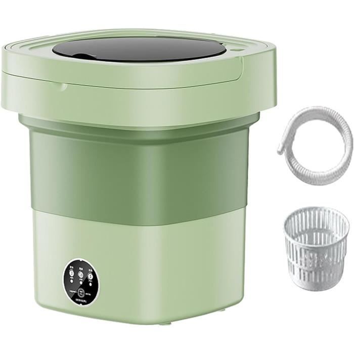 Mini Machine à Laver Portable 9L - Laveuse Compacte Pliable Pour Appartement, Voyage Et Camping, Idéale Sous-Vêtements & Vêtements Bébé (Bleu)