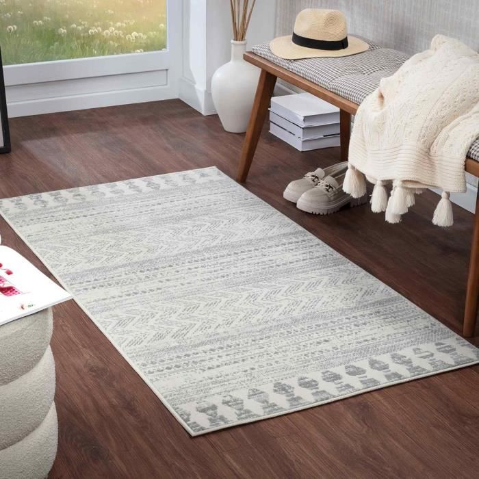 Tapis Géométrique Scandinave Livabliss Belek Tapis Exterieur Terrasse Balcon, Véranda Tapis Résistant Humidité