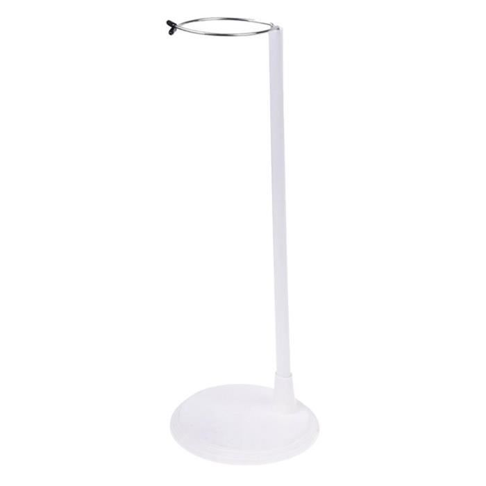 HomeDecTime Support Métal Réglable Pour Poupées – Anneau En PVC, Noir, Hauteur 20-28 Cm (Taille 35 Cm)
