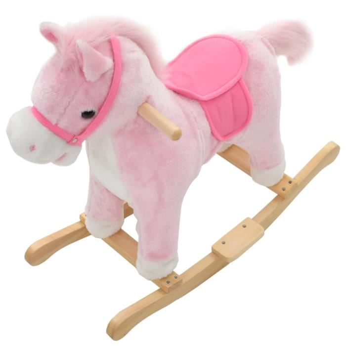 Cheval peluche deals à bascule animé