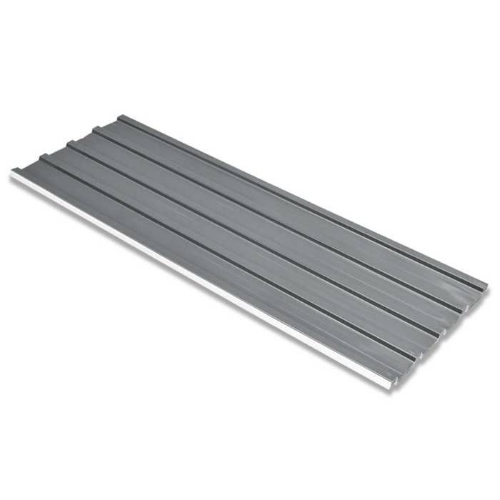 Vidaxl Tole En Acier Galvanise 12 Pieces Gris Cdiscount Bricolage