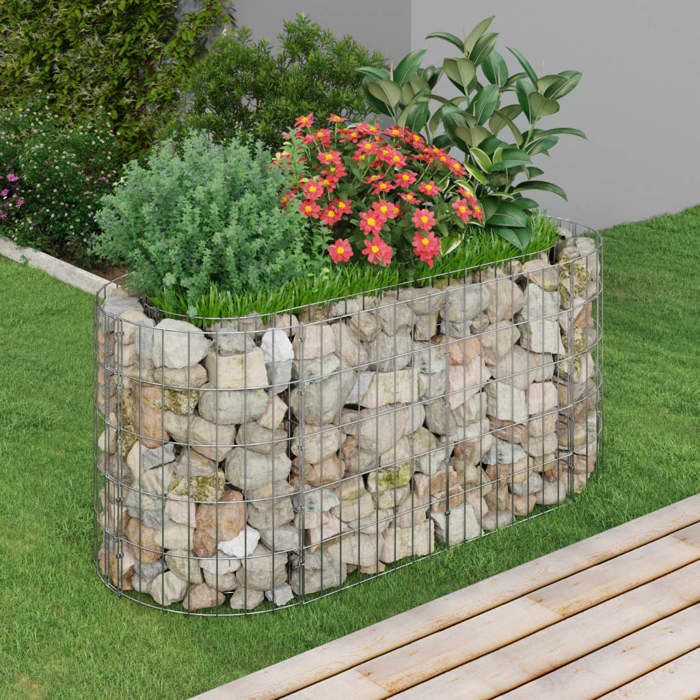 Vidaxl Lit surélevé à gabion - vue 3