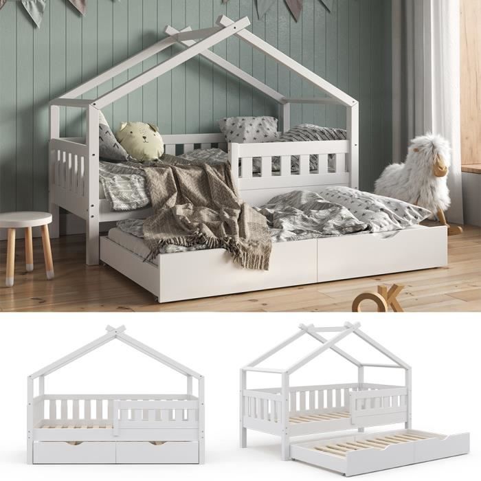 VitaliSpa Lit enfant Design 160 x 80, lit bébé, lit cabane, lit d