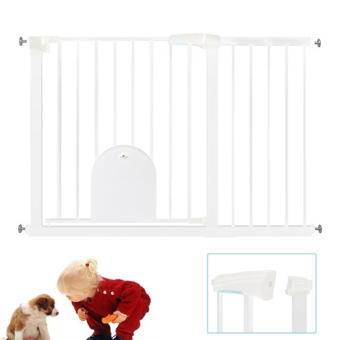 Meilleurs prix pour Barrière de Sécurité - XMTECH - Réglable 105-115cm - Blanc - Métal et Plastique ABS - Intérieur