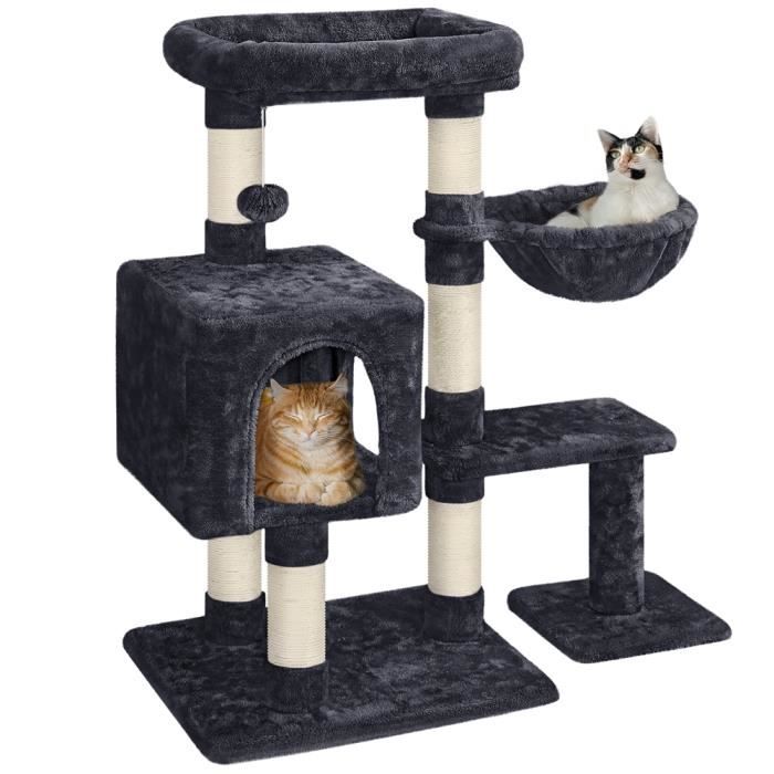 Meilleurs prix pour Yaheetech Arbre à Chat Arbre à Grimper Griffoir avec Plate-Forme Centre d'activités et Boule en Peluche Hauteur 96cm Noir