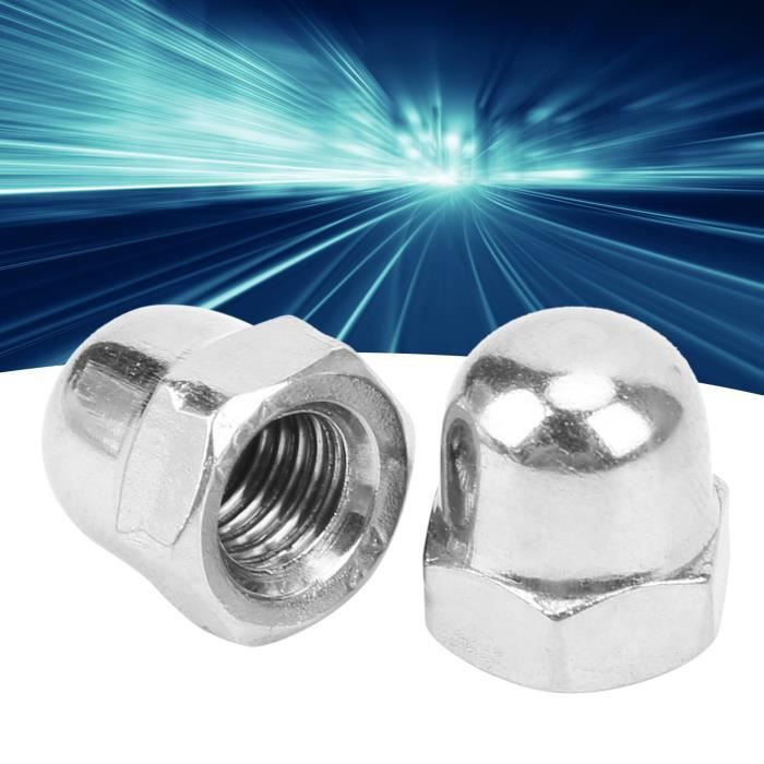 5 écrous Château Fendus Hexagonaux En Acier Inoxydable 304 M8 X 1,25 Mm - Argent