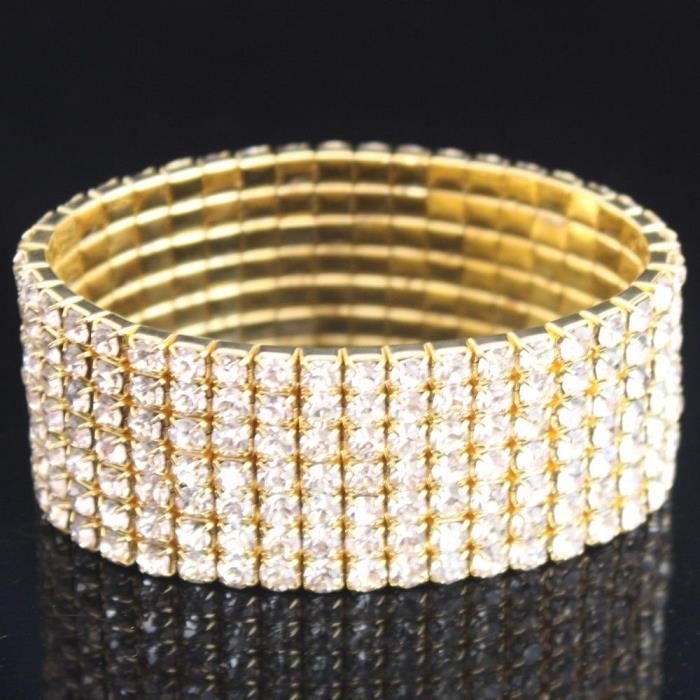 Bijoux Bracelet élastique blanc doré - Kalisaya  - TU