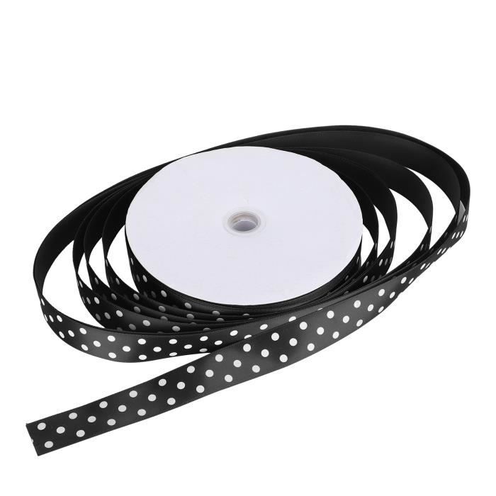 Ruban Satin Noir Imprimé "Love You" – Gros Grain, 50 Yards, Pour Mariage Ou DIY