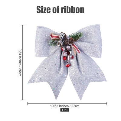 Gros Nœud Pour Sapin, 180x50cm Noeud Sapin De Noel, Convient