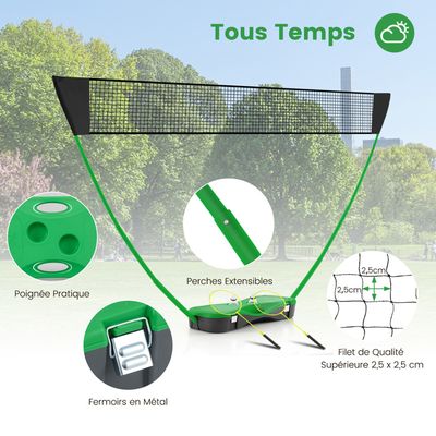Raquette De Badminton Pour Enfants, Poignée Souple, Ensemble De
