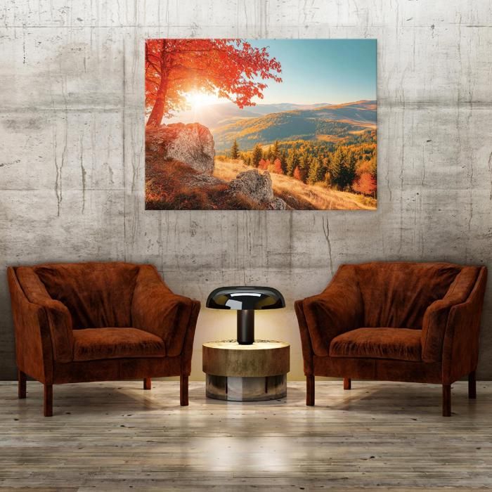 Impression sur toile - Image sur Toile - Paysage Montagnes Aube - Avec Impression sur toile - Image sur Toile - Paysage Montagnes Aube - Avec
