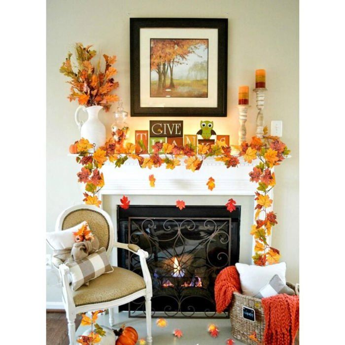 Guirlande Halloween 2m Feuilles D'Érable Noires DBALL - Lot De 2 Pour Décoration Automne