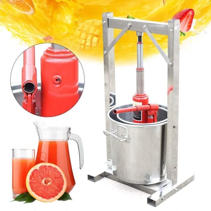 LZDOYY Presse à Fruits Et à Vin, Presse à Fromage En Acier Inoxydable, Presse à Jus Manuelle Avec Vérin Hydraulique, Presse à Huile D'olive Et De Miel Pour Légumes,22L