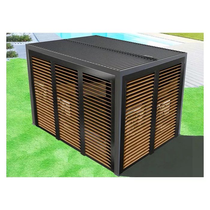 Pergola bioclimatique - HABRITA - Foresta PER36VB30VBBI - Imitation ...