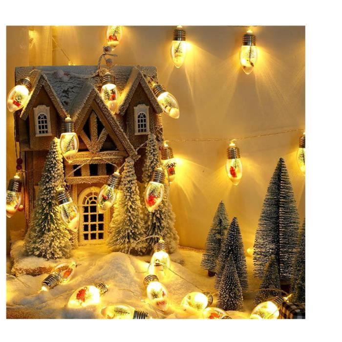 VEMOW Jeu de 10 Pièces Guirlande Lumineuse LED De Noël 2024 Nouvelle  Guirlande Lumineuse LED Colorée De Noël Bonhomme De Neige Père - Cdiscount  Bricolage