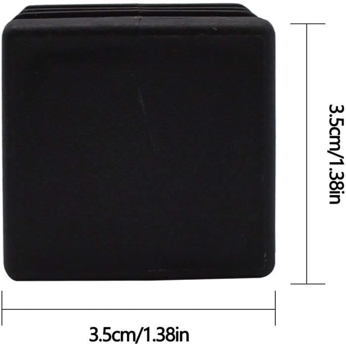 Bouchons Embouts Noirs 50x50mm Pour Tube Carré - Lot - Plastique - Neuf