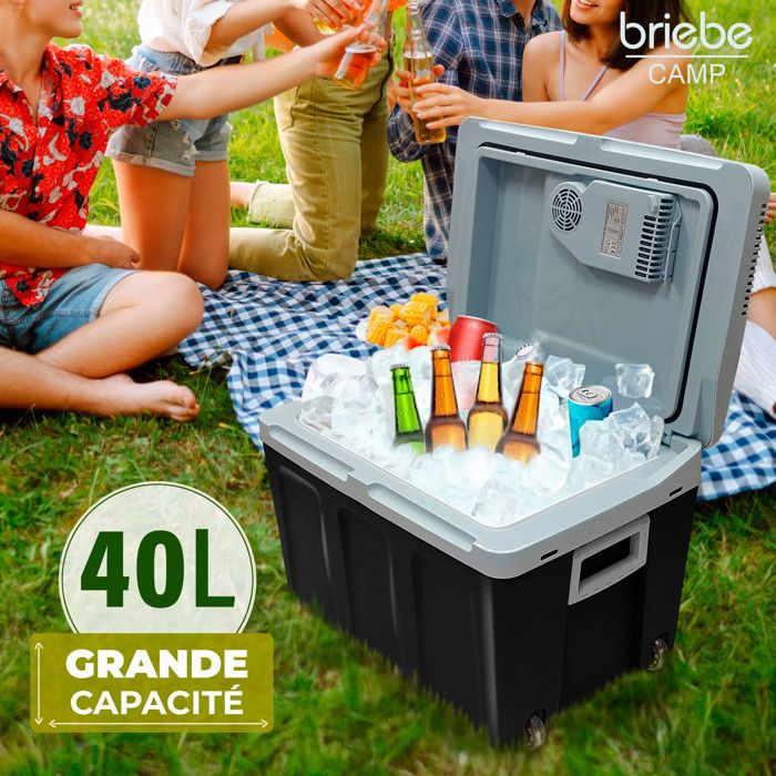 AAOBOSI Glaciere Electrique: 74.9L Frigo 12v, -20℃ à 20℃ Glaciere a Compression avec APP contrôle, Double Zone 12v 220v pour Voiture, Camion, Camping-Car