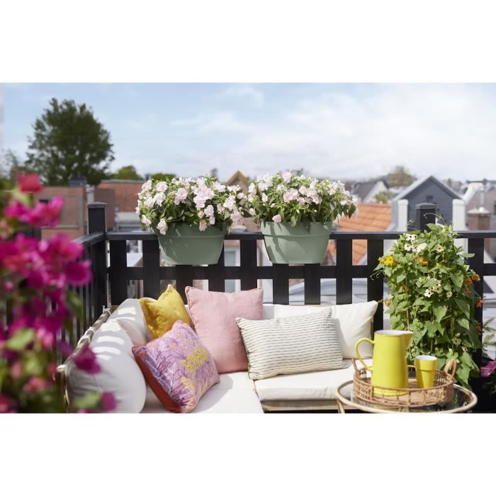 Elho Vibia Campana Flower Bridge 60 - Jardinière Balcon - Plastique 100% Recyclé - L