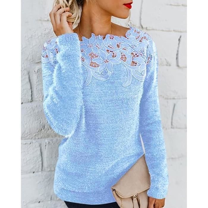 ZGIDDAZ Pull Femme Hiver Chaud Chic sous Pull Pull Tunique Femme Hiver Pull  Femme Chic Et Elegant Pull Femme Blanc Pullover Femme Robe Pull Noelfemme  Sweater Femme Pull Citrouille Femme Chandail 