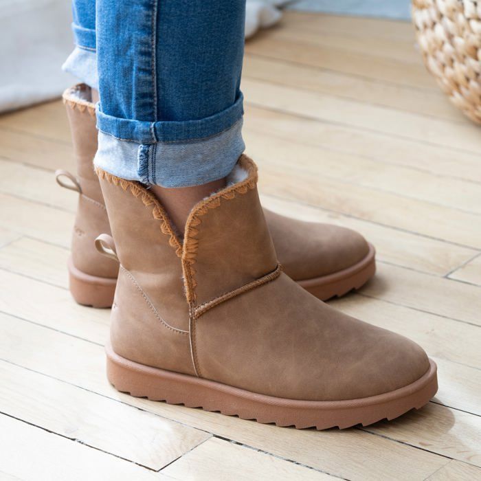 Isotoner Bottines fourrées, légères, confortables semelle mousse