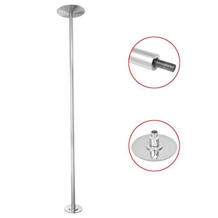 Barre De Pole Dance 45 Mm – Réglable 216-279 Cm, Statique/rotative, Acier Chromé, Sans Perçage, Avec Extensions, Pour Maison