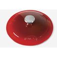 Sitram 711065, Cocotte Tradifonte ovale en fonte emaillee 6,5 Litres - Exterieur rouge, interieur noir mat - bouchon en inox -2