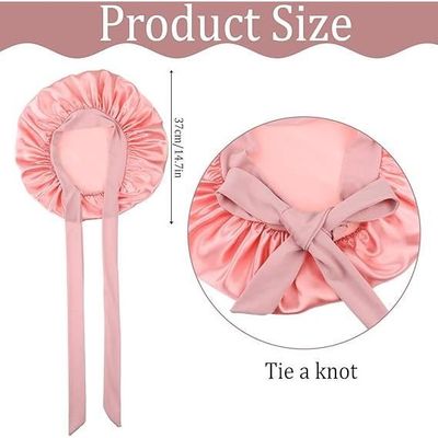 Bonnet De Nuit En Satin Double Face – Rose, Protection Cheveux Anti-Frisottis, Tous Types De Cheveux, Femme & Fille