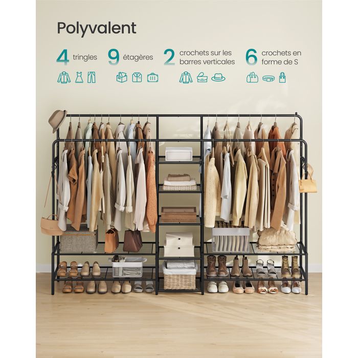 Diviseurs D'Étagères Métal Pour Armoire – Séparateurs Vêtements Et Sacs, Clip Facile, Blanc Élégant