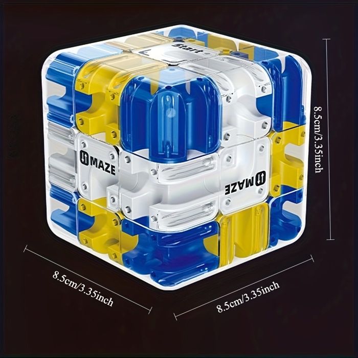 Labyrinthe 3D Puzzle Cube – Jeu De Bille éducatif – Casse-tête Spatial Pour Enfants Et Adultes – Parcours Complexe