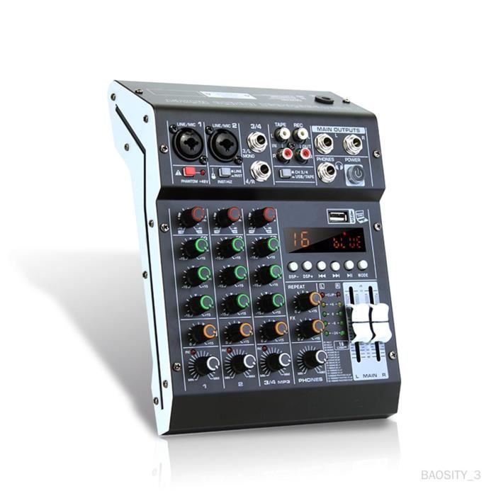 Console de mixage audio Contrôleur de son DJ Multifonction Console de mixage  de ligne numérique à alimentation - Cdiscount TV Son Photo