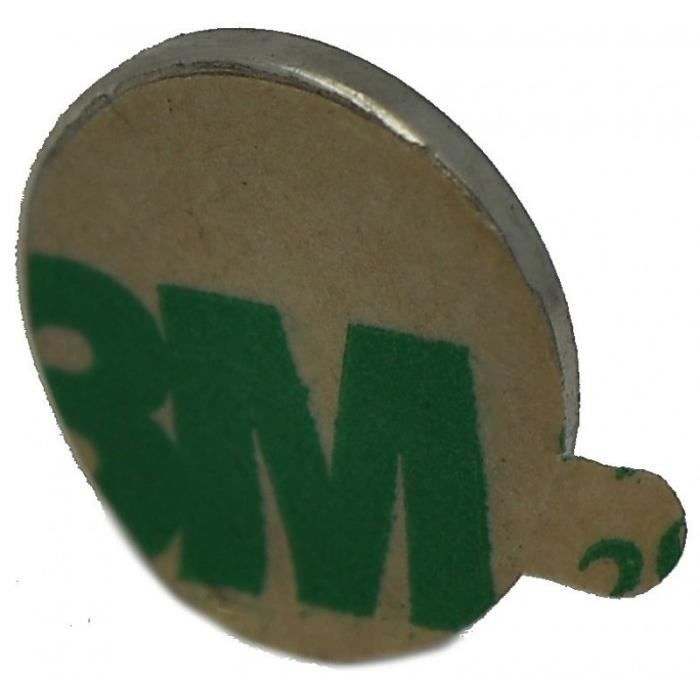 Disque magnétique autocollant néodyme Ø 12 mm / hauteur 1 mm