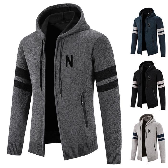 Veste Polaire Pour Homme - Automne-hiver - Légère, Confortable - Col Montant - Coupe Décontractée