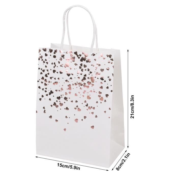 SAC CADEAU POUR BOUTEILLE BLANC ET ROSE GOLD JOYEUX ANNIVERSAIRE