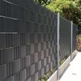 Aufun Brise-vue en PVC, Brise-vue coupe-vent pour clôtures, Anthracite, 65 m x 19 cm par rouleau-3