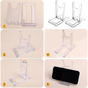 Présentoir Acrylique Transparent A6 - Support Documents, Brochures - À Poser Ou Fixer Au Mur - 20x11x8 Cm