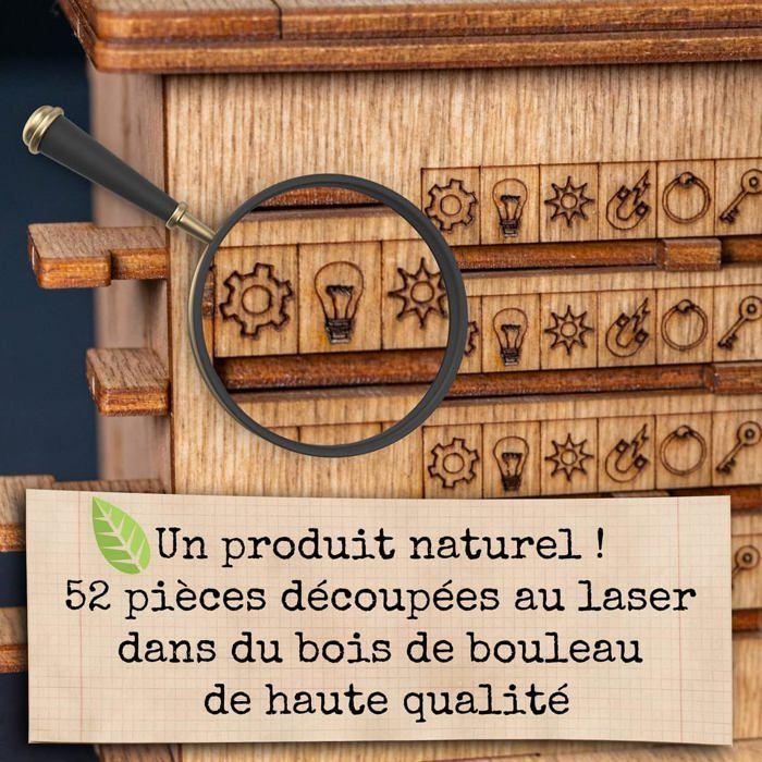 IDventure Cluebox – Le Chat De Schrödinger – Boîte Puzzle 3D En Bois – Escape Game Pour 1-2 Joueurs Dès 14 Ans – Cadeau Original