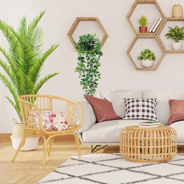 YVONNEYI 5 Pièces Petite Plantes Artificielles Interieur avec Boîte de