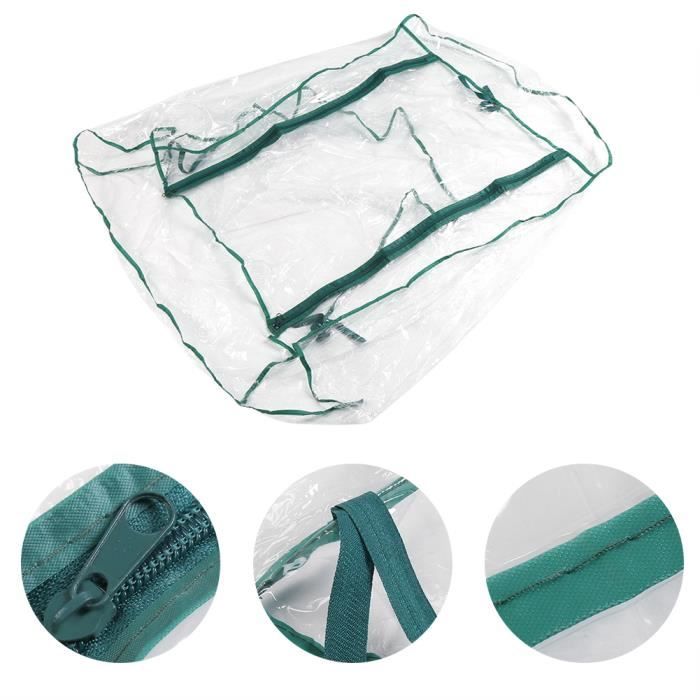 Housse De Rechange Pour Petite Serre De Balcon - PVC Transparent 62x35x158 Cm - Porte Zippée - Protection Contre Gel/pluie
