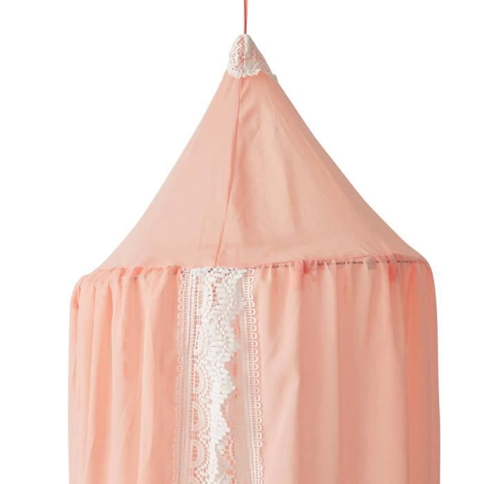 Ciel De Lit Mousseline 480cm - Voilage Romantique Rose Pour Chambre